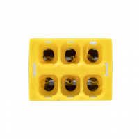 Клемма строительно-монтажная СМК 2273-246 PROxima с пастой 6 отверстий 0.5-2.5мм.кв. (50шт) EKF plc-smk-2273-246