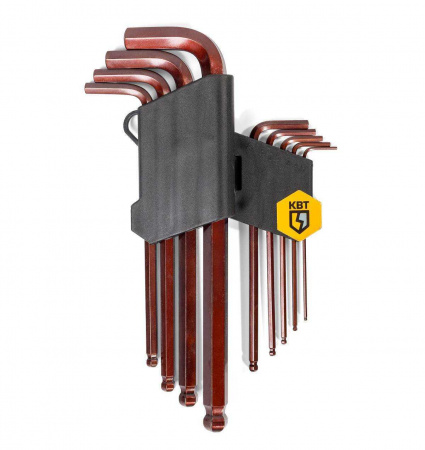 82177 Набор шестигранных ключей с шаром КШ-9-S2 серия KBT-PROFESSIONAL КВТ 