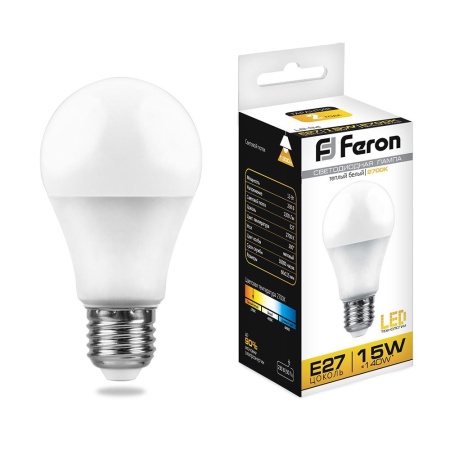 LB-94 25628 Лампа светодиодная LED 15вт Е27 теплый FERON 