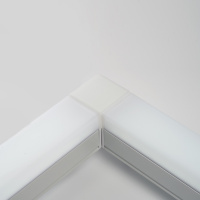 Светильник светодиодный ДПО-24вт 4000К 2400Лм линейный рассеиватель матовый в алюминиевом корпусе белый FERON AL4020 41227