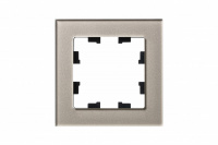 Рамка однопостовая ATLASDESIGN NATURE, СТЕКЛО ШАМПАНЬ Systeme Electric ATN320501