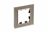 Рамка однопостовая ATLASDESIGN NATURE, СТЕКЛО ШАМПАНЬ Systeme Electric ATN320501