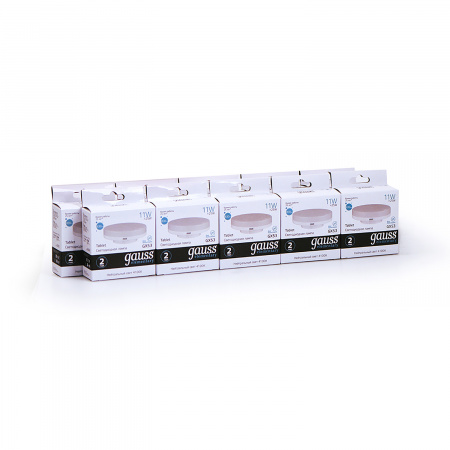 Лампа светодиодная LED 11 Вт 830 лм 4100К AC180-240В GX53 таблетка нейтральный  Elementary Gauss GAUSS 83821