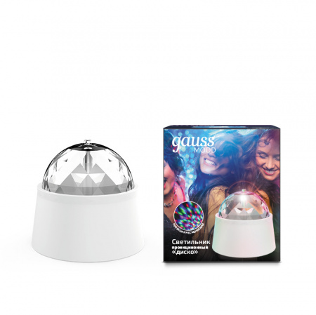 DIY0021 Светильник проекционный LED 3 Вт белый с фиксированной проекцией с кабелем электропитания и выключателем MOOD Gauss GAUSS 