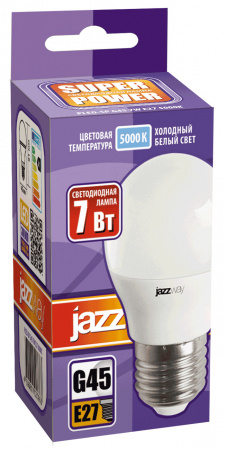 1027887-2 Лампа светодиодная LED 7Вт E27 560Лм 230V/50Hz холодный матовый шар SP JazzWay 