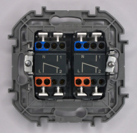 Переключатель модульный двухклавишный - INSPIRIA -10 AX - 250 В~ - белый Legrand/Daccord 673655