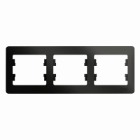 GLOSSA Рамка 3 поста горизонтальная антрацит Systeme Electric GSL000703