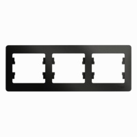 GLOSSA Рамка 3 поста горизонтальная антрацит Systeme Electric GSL000703