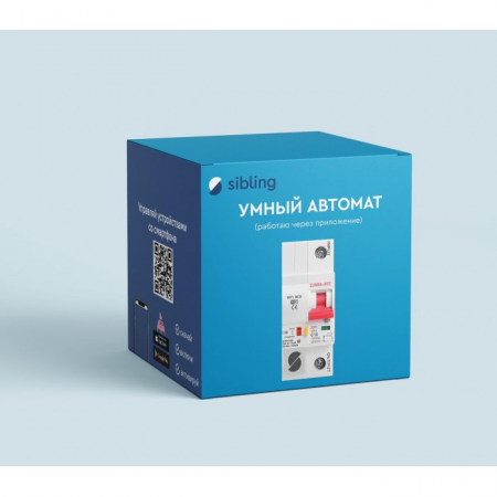 Умный автоматический выключатель (с расходомером) однополюсный, 20А Sibling Powerswitch-A20 00-00003052