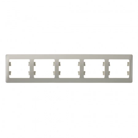GLOSSA Рамка горизонтальная 5 постов бежевая Systeme Electric GSL000205