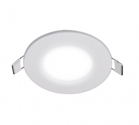 Светильник светодиодный ДВО-3w 6500K  200 Лм IP40 WH d80мм встраиваемый круг JazzWay 5008441a