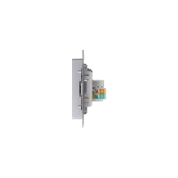 Розетка ATLASDESIGN двойная компьютерная+ТВ RJ45+TV категория 5E механизм алюминий Systeme Electric ATN000389