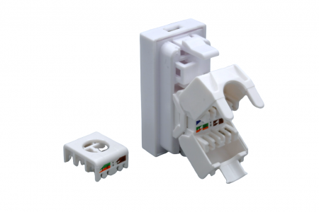 10-0360 Модуль розетки 45х22.5 8P8C (RJ-45) cat.5e SUPRLAN 