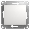 GLOSSA Выключатель двухклавишный в рамку белый сх.5 Systeme Electric GSL000151
