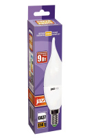 Лампа светодиодная LED 9Вт Е14 теплый матовая свеча на ветру JazzWay 2859518A