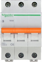 Выключатель автоматический трехполюсный 6А С ВА63 4.5кА Schneider Electric 11221