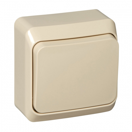 BA10-004K ЭТЮД Переключатель одноклавишный наружный бежевый сх.6 Systeme Electric 