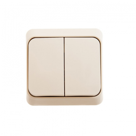 ЭТЮД Выключатель двухклавишный скрытый бежевый сх.5 Systeme Electric BC10-002K