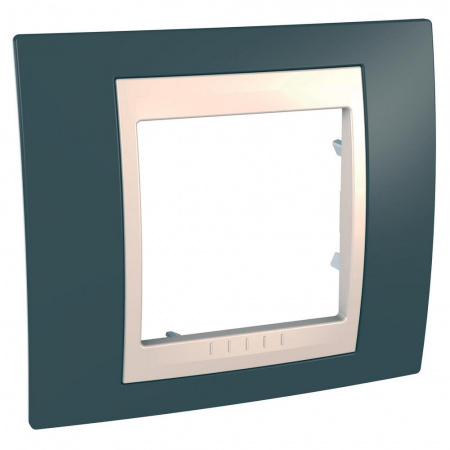 MGU6.002.577 UNICA-Хамелеон Рамка 1 пост серо-зеленый/бежевый Schneider Electric 