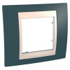 MGU6.002.577 UNICA-Хамелеон Рамка 1 пост серо-зеленый/бежевый Schneider Electric 