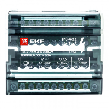 Шина нулевая в корпусе 4х11 EKF sn0-4х11