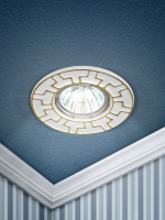 Светильник штампованный MR16.12V/220V. 50W белый/золото ST5 GD/WH ЭРА Б0036487