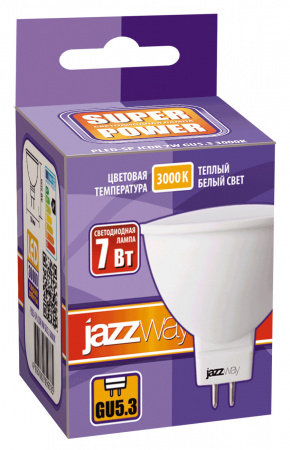 1033499 Лампа светодиодная LED 7Вт GU5.3 230V/50Hz теплый SP JazzWay 