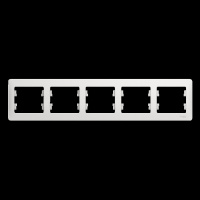 GLOSSA PRO 5-постовая РАМКА. горизонтальная. БЕЛЫЙ Systeme Electric GSL000105RU