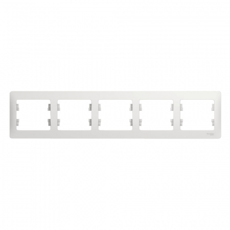 GLOSSA PRO 5-постовая РАМКА. горизонтальная. БЕЛЫЙ Systeme Electric GSL000105RU