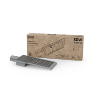 Светильник светодиодный уличный консольный LED ДКУ 30 Вт 3000 Лм 5000К IP65 190-250 В КСС Ш 316х130х57 мм Avenue GAUSS 629534330