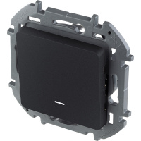 Выключатель одноклавишный с подсветкой/индикацией INSPIRIA 10 AX 250 В~ антрацит Legrand/Daccord 673613