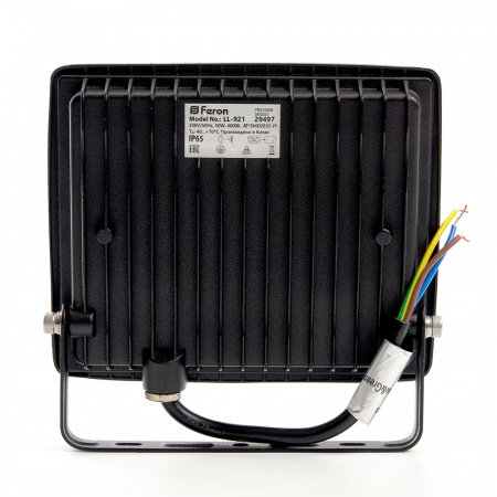 LL-921 32102 Прожектор светодиодный ДО-50w 6400К 4000Лм IP65 черный FERON 