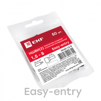 Наконечник штыревой втулочный изолированный НШвИ(2) 1.5-8 (50шт) EKF nhvi2-1.5-8