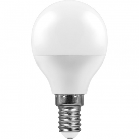 LB-550 25802 Лампа светодиодная LED 9вт Е14 белый матовый шар FERON 