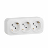 Quteo розетка тройная с заземлением с защитными   шторками - 16 A - 250 IP 20 - Белый Legrand/Daccord 782238