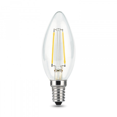 Лампа светодиодная филаментная LED 9 Вт 710 лм 4100К AC185-265В E14 свеча нейтральный Black Filament GAUSS 103801209