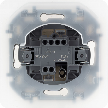 673671 Переключатель IP44 INSPIRIA 10 AX 250 В~ слоновая кость Legrand/Daccord 