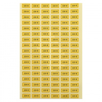 Наклейка 220В 10х15мм (1шт) EKF an-2-02