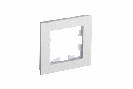 Рамка однопостовая ATLASDESIGN NATURE, МРАМОР КРЕМ РОЯЛ Systeme Electric ATN343101