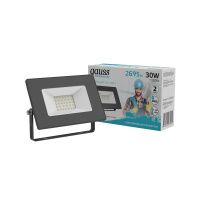 Прожектор светодиодный ДО 30 Вт 4000К 2695 лм 175-265В IP65 126х136х30мм Алюминий Elementary G2 Gauss GAUSS 613100230