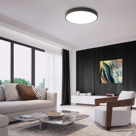 AL1600 48884 Светильник светодиодный ДБО-36w 3000/4000/6400К 2880Лм с переключением цветовой температуры черный Feron.ONE FERON 