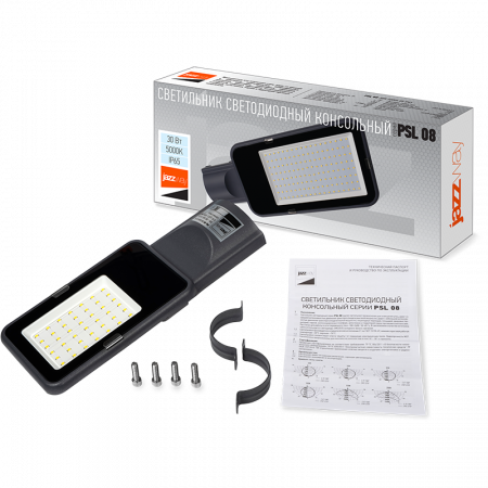 5045767 Светильник светодиодный консольный ДКУ-30Вт 5000К 3300 Лм IP65 серый 3 года гарантии Jazzway JazzWay 