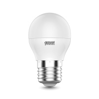 Лампа светодиодная LED 8 Вт 560 лм 6500К AC180-240В E27 шар P45 холодная  Elementary Gauss GAUSS 53238