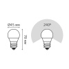 Лампа светодиодная LED 8 Вт 560 лм 6500К AC180-240В E27 шар P45 холодная  Elementary Gauss GAUSS 53238