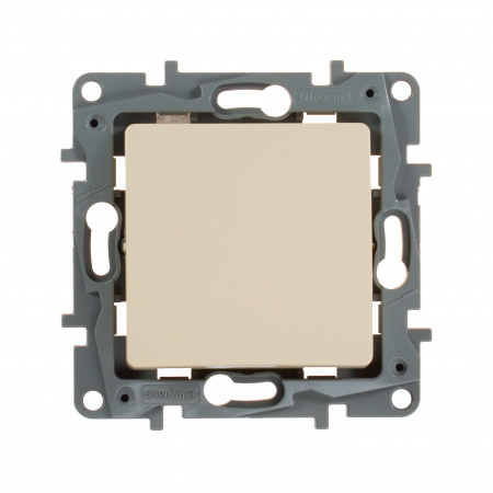 672301 Выключатель одноклавишный, слоновая кость безвинтовые зажимы 10АХ Legrand/Daccord 