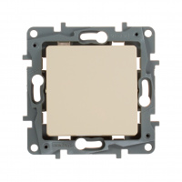 Выключатель одноклавишный, слоновая кость безвинтовые зажимы 10АХ Legrand/Daccord 672301