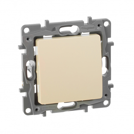 672301 Выключатель одноклавишный, слоновая кость безвинтовые зажимы 10АХ Legrand/Daccord 