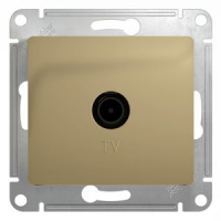 GLOSSA Розетка телевизионная TV одиночная в рамку 1дБ титан Systeme Electric GSL000491