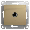 GLOSSA Розетка телевизионная TV одиночная в рамку 1дБ титан Systeme Electric GSL000491