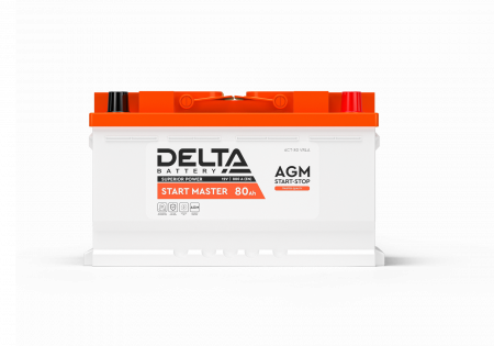 Аккумулятор автомобильный 12В 80Ач DELTA DELTA START MASTER 80 Ah AGM